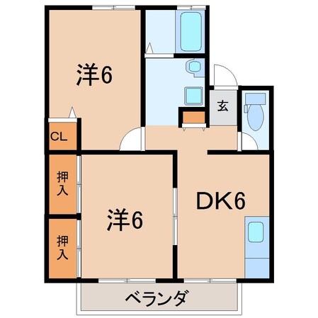 サンポートAの物件間取画像